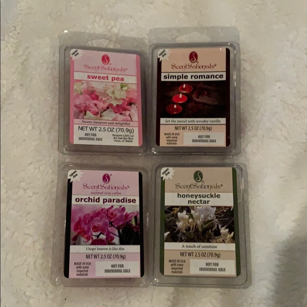 4 packs of assorted scented wax melts